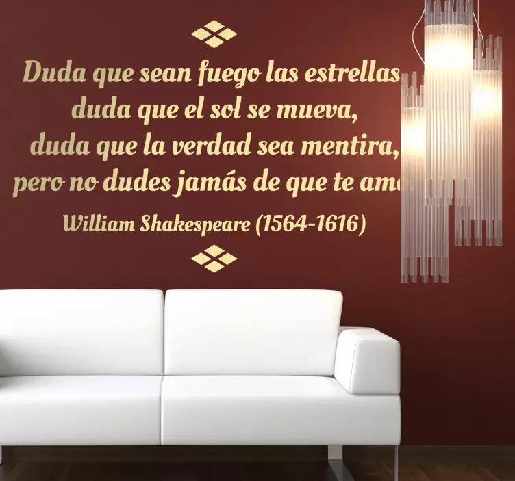 Vinilo decorativo texto Shakespeare - TenVinilo