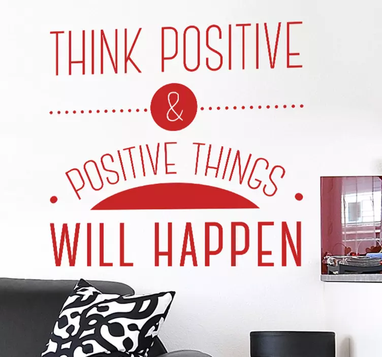 Vinilo decorativo think positive - TenVinilo