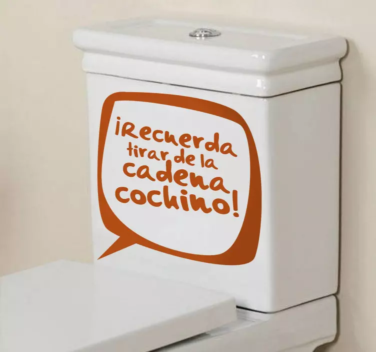 Vinilo decorativo tirar de la cadena - TenVinilo