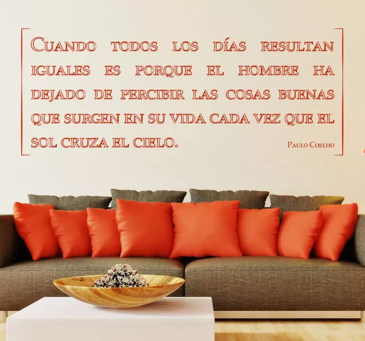 Vinilo decorativo todos los dias Coelho - TenVinilo