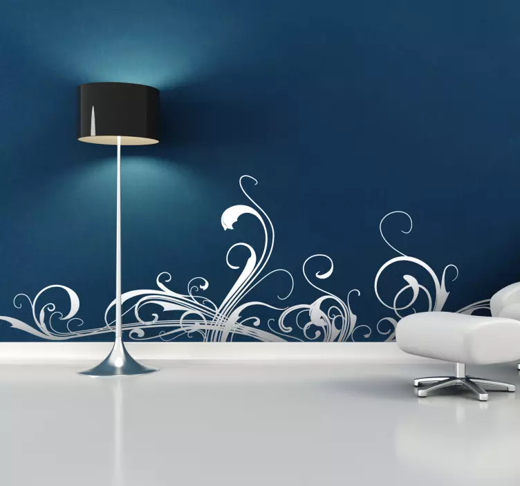 Vinilo decorativo trazo floral - TenVinilo