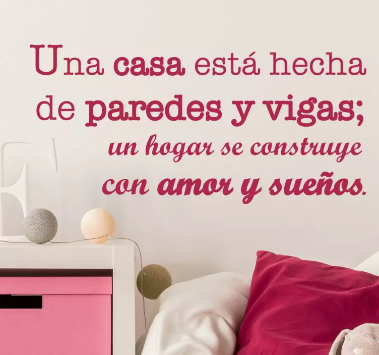 Vinilo decorativo un hogar - TenVinilo