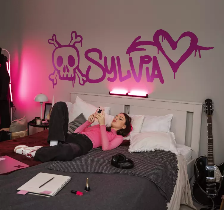 Vinilo urban graffiti de muerte y amor - TenVinilo