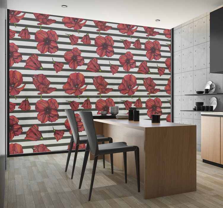 Vinilo para ventana de las plantas de amapola  - TenVinilo