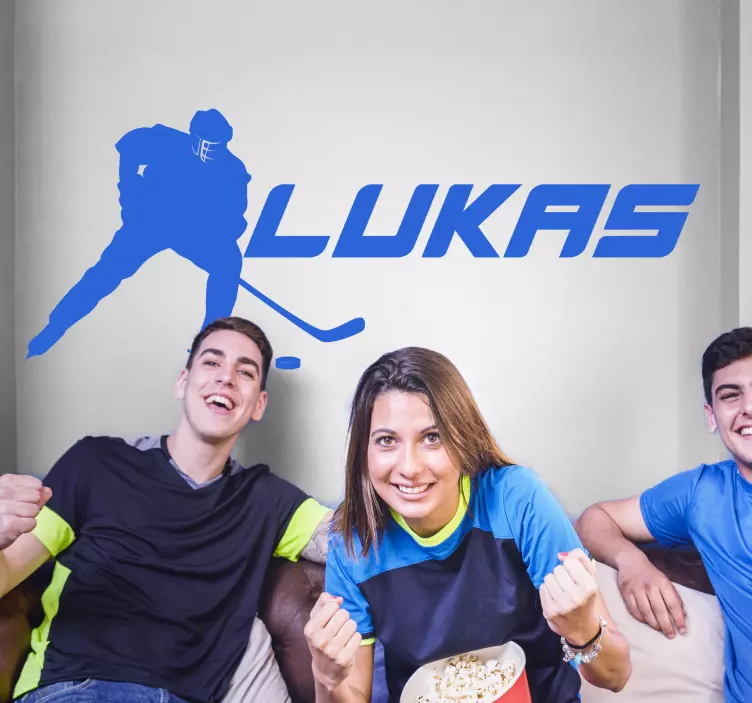 Vinilo deporte inspiración de hockey personalizada - TenVinilo