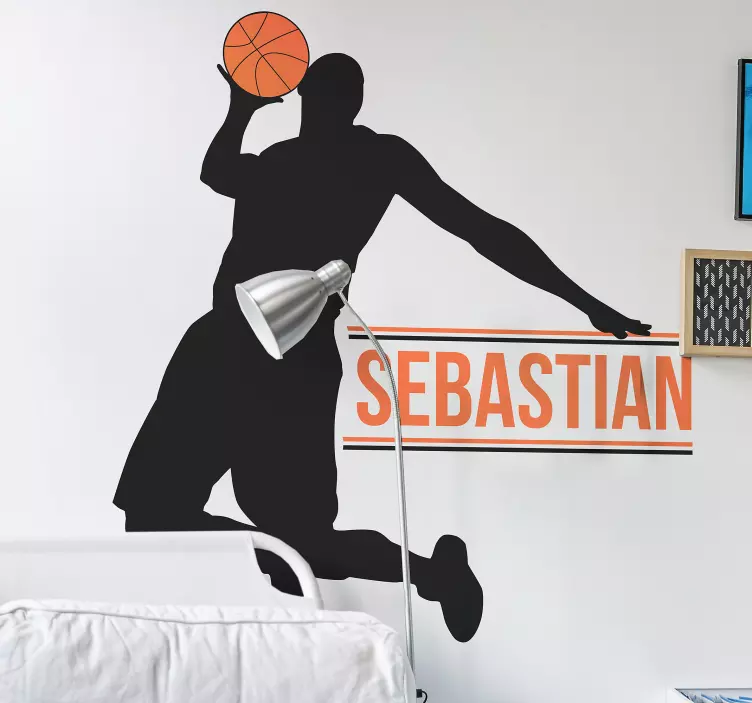 Vinilo baloncesto jugador de baloncesto con nombre - TenVinilo
