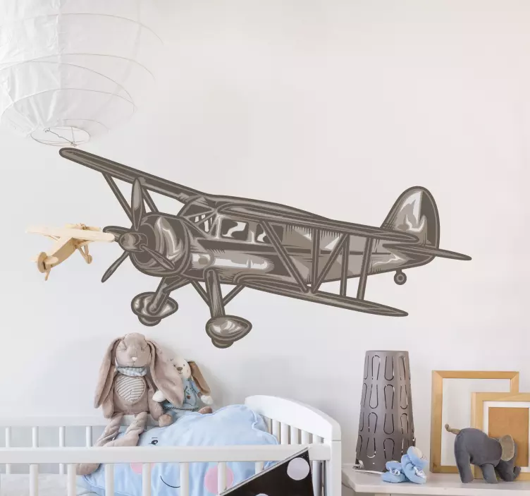 Vinilo diseño de aviones antiguos - TenVinilo