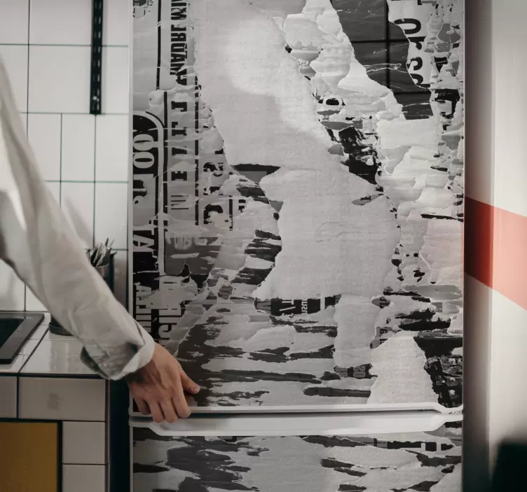 Vinilo efecto textura envoltura abstracta para refrigerador - TenVinilo