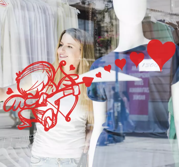 Vinilo escaparate empresa día de los enamorados - TenVinilo