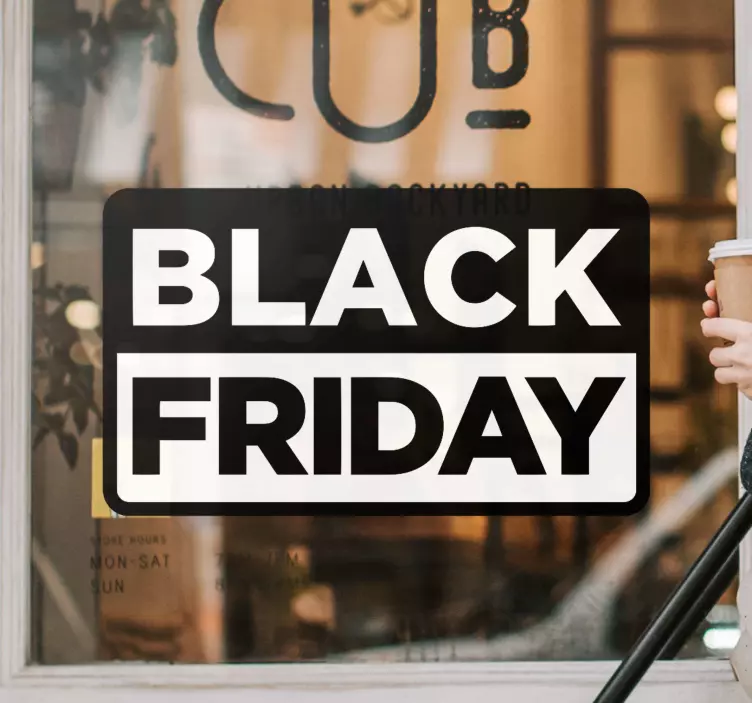 Vinilo escaparate alerta de venta promocional - TenVinilo