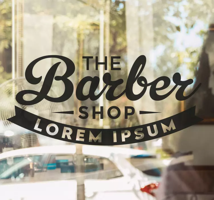 Vinilo escaparate estética barbería - TenVinilo