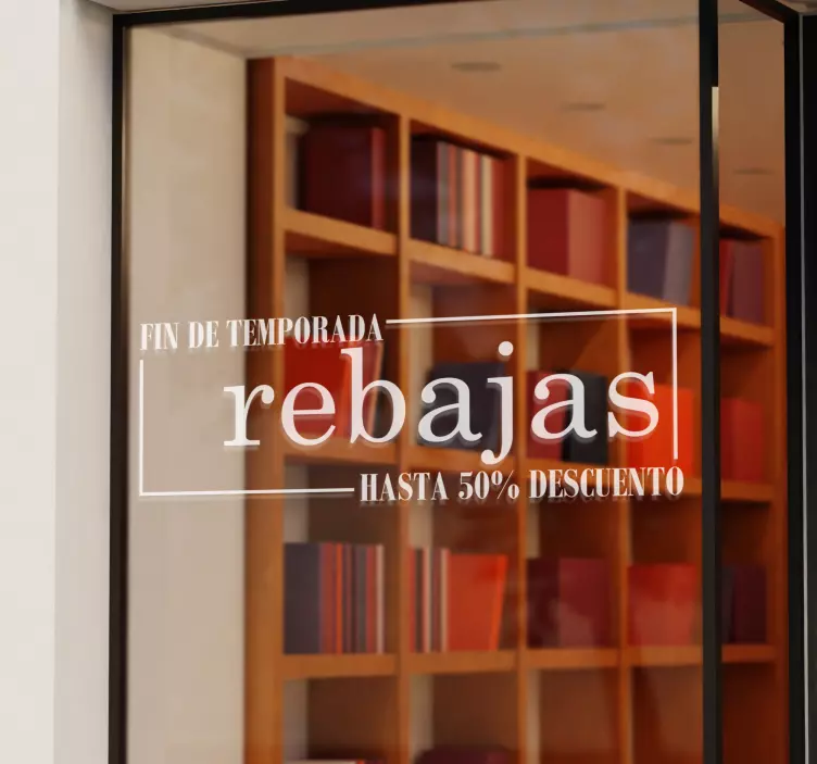 Vinilo escaparate Final de temporada - TenVinilo