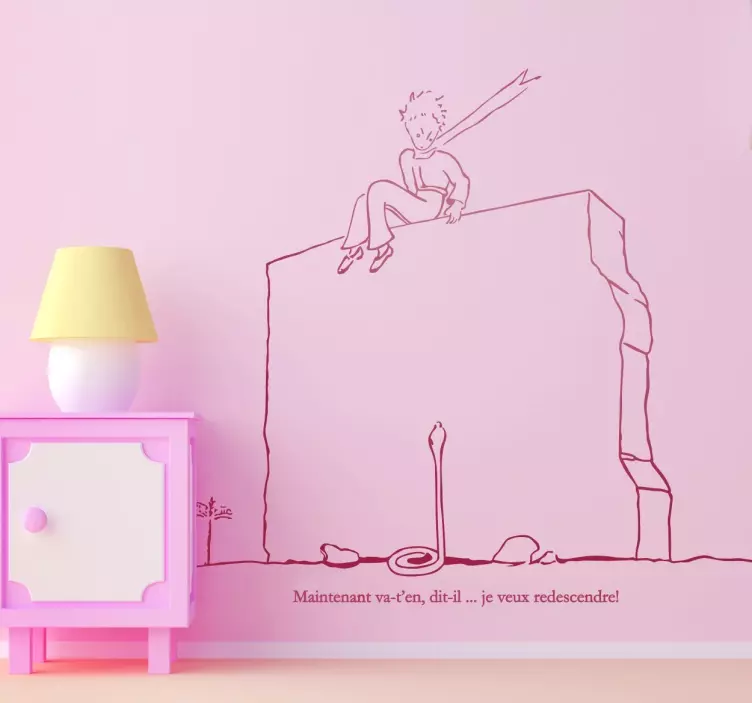 Vinilo escena el Principito monocolor - TenVinilo