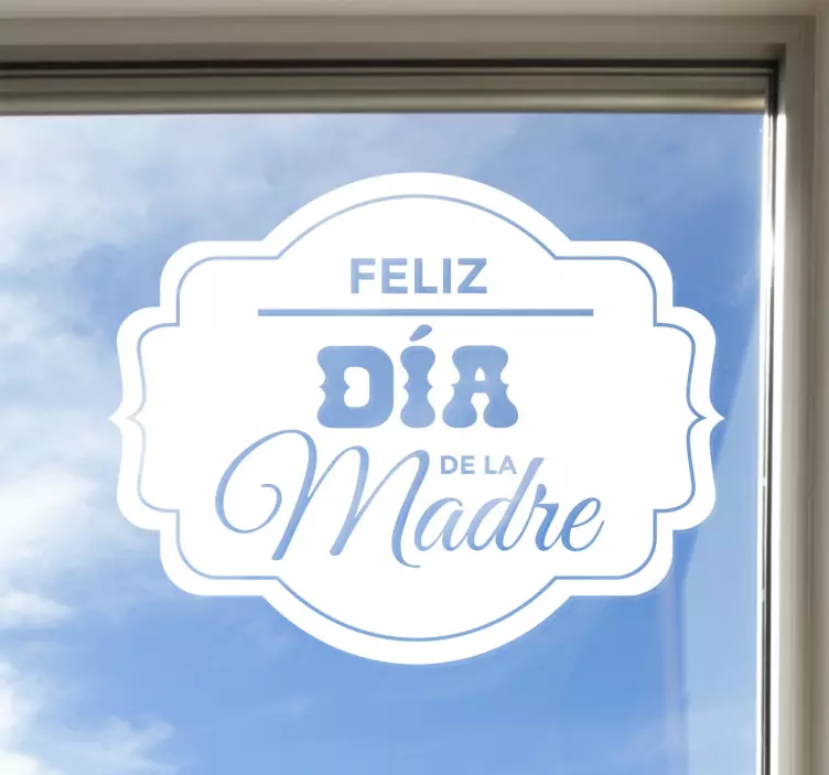 Vinilo etiqueta retro día de la madre - TenVinilo