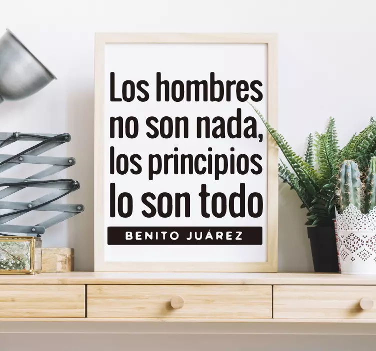 Vinilo frase célebre Benito Juárez - TenVinilo