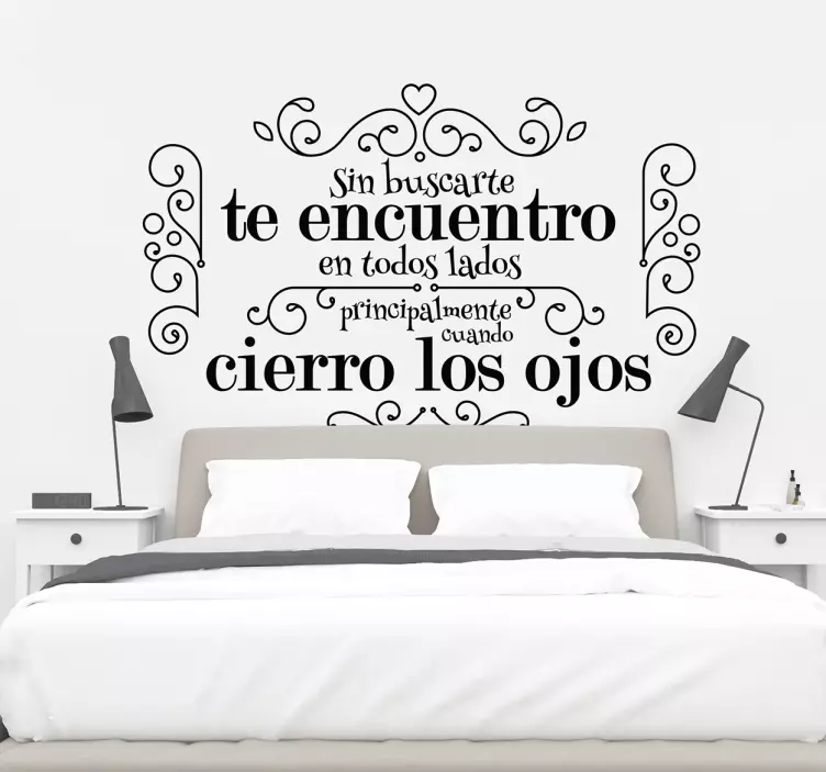 Vinilo frase de amor para dormitorio - TenVinilo