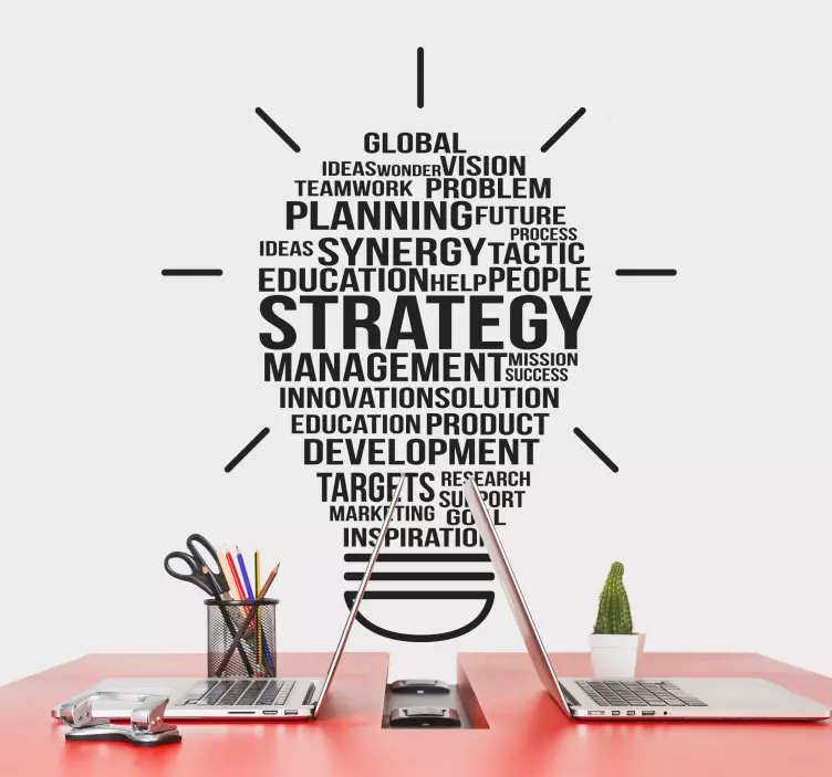 Vinilo frase ideas creativas agrupadas - TenVinilo