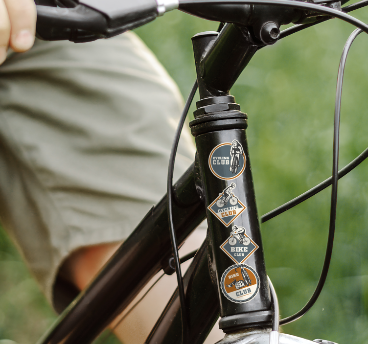 Calcomanía para bicicleta diseño de escenografía de ciclismo - TenVinilo