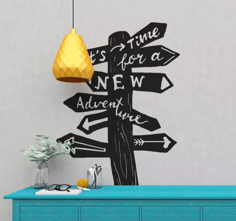 Vinilo frase nueva aventura señal - TenVinilo