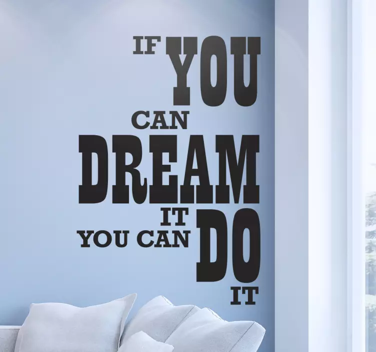 Vinilo frase Walt Disney you can do it - TenVinilo