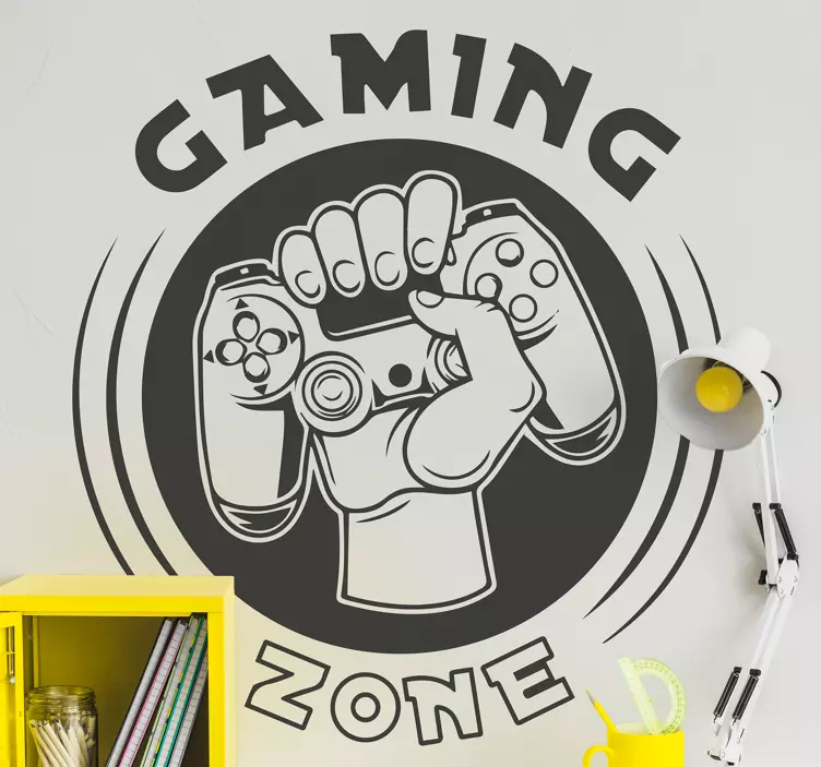Vinilo gamer emblema de controlador de juegos - TenVinilo