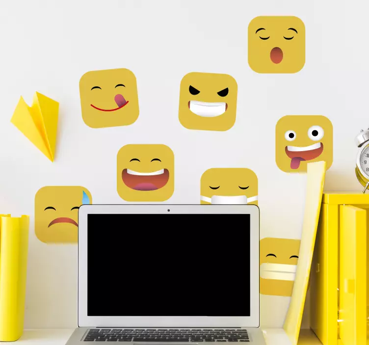 Vinilo juvenil emojis de redes sociales - TenVinilo