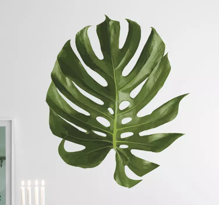Vinilo planta hoja de monstera deliciosa - TenVinilo