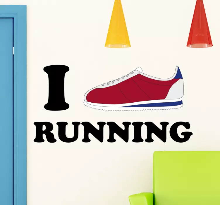 Vinilo I love running - TenVinilo