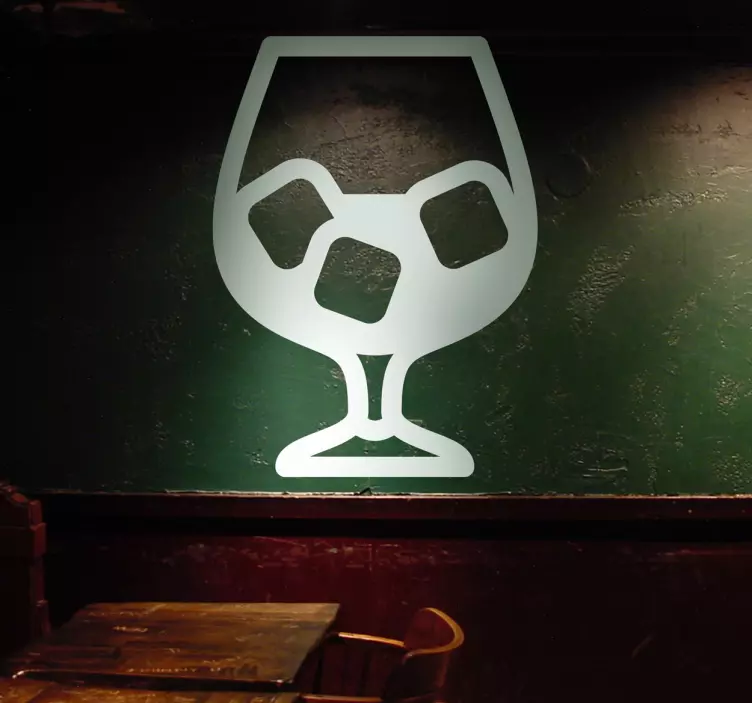Vinilo icono bebida copa - TenVinilo