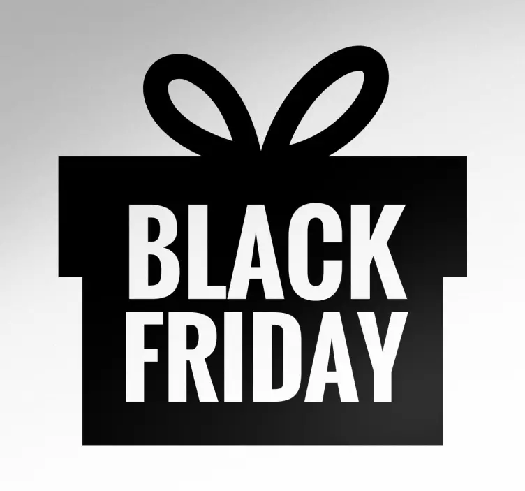 Vinilo icono caja black friday - TenVinilo