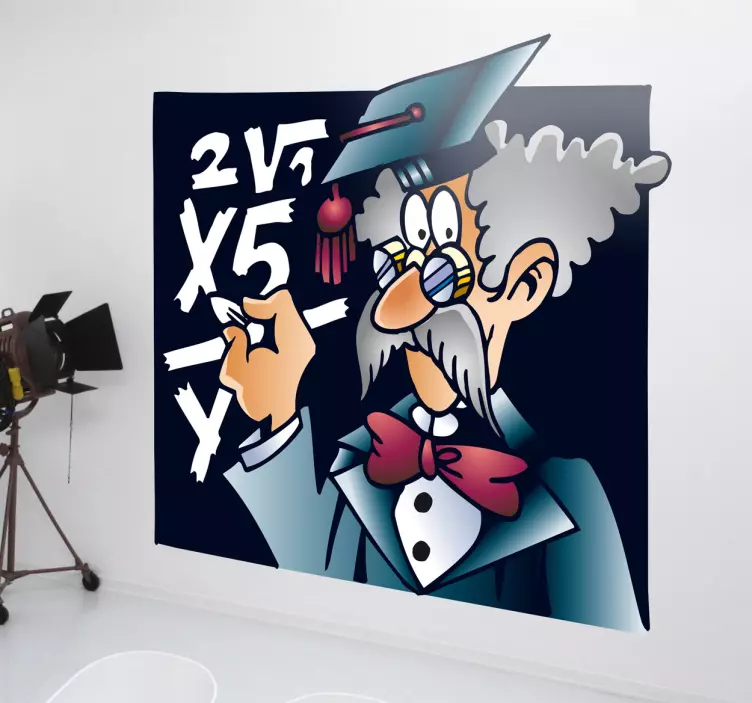 Vinilo infantil anciano profesor - TenVinilo