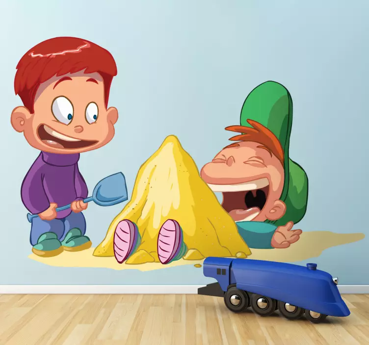 Vinilo infantil arena en el recreo - TenVinilo