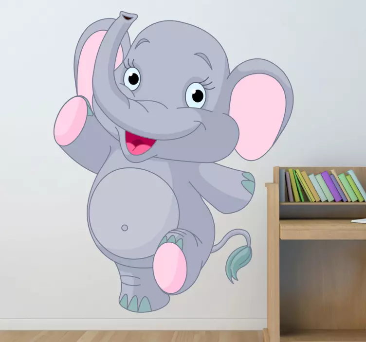 Vinilo infantil cachorro de elefante - TenVinilo
