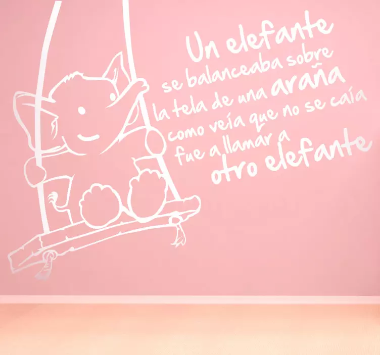 Vinilo infantil canción un elefante - TenVinilo