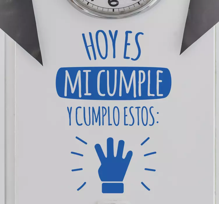 Vinilo infantil feliz cumpleaños personalizable - TenVinilo