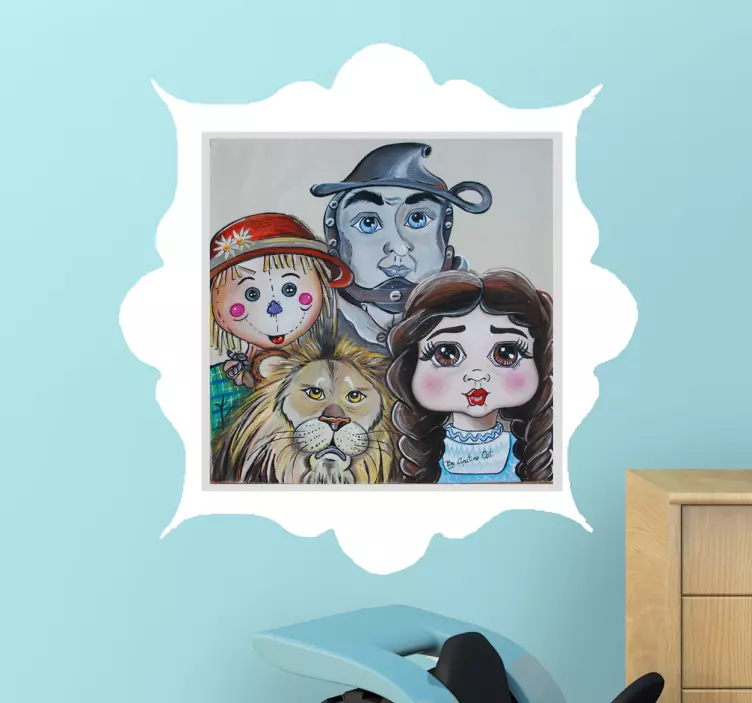 Vinilo infantil personajes mago de oz - TenVinilo