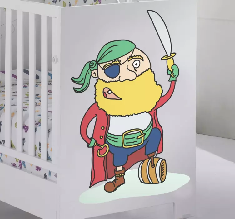Vinilo infantil pirata pata de palo - TenVinilo
