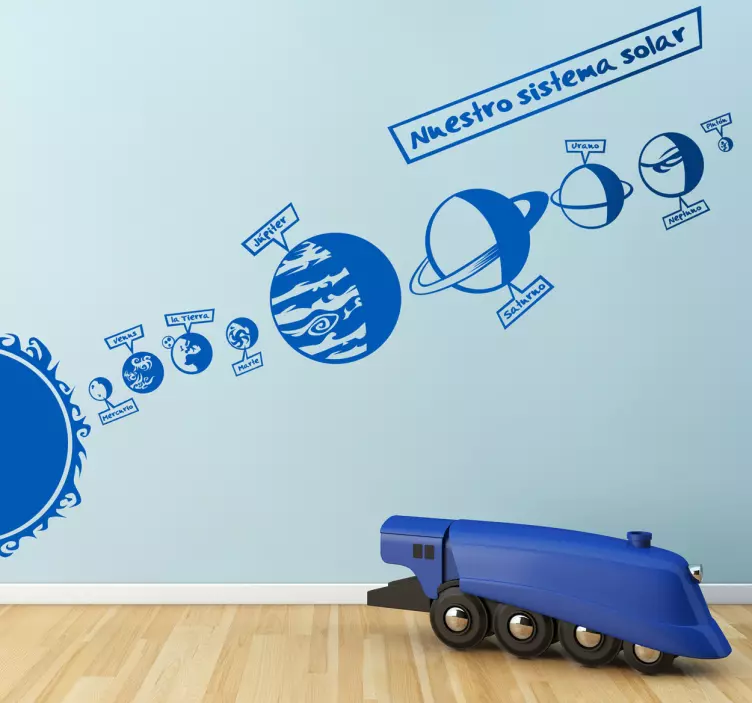 Vinilo infantil sistema solar - TenVinilo
