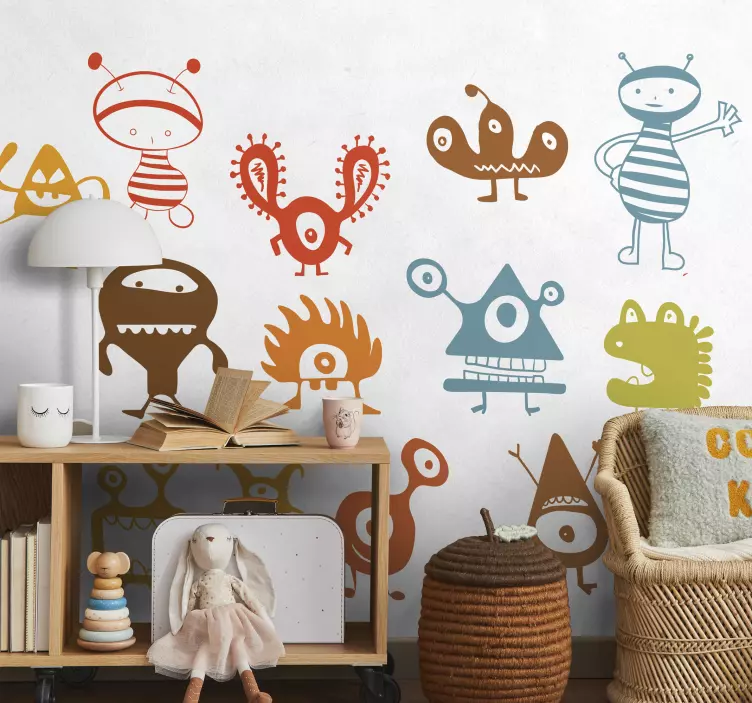 Vinilo infantil stickers alienigenas - TenVinilo