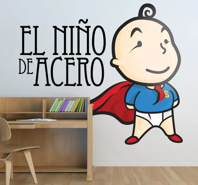 Vinilo infantil super tenviniño texto - TenVinilo