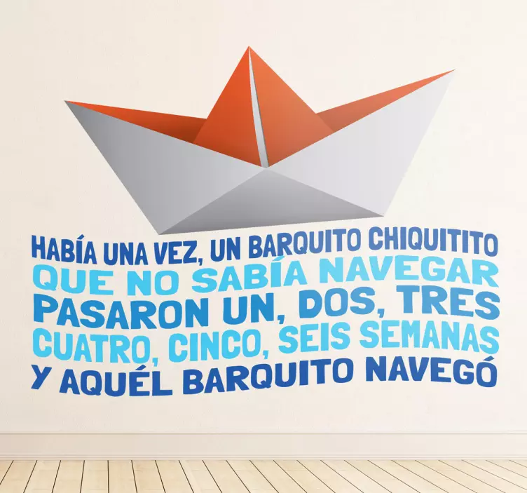 Vinilo infantil un barquito chiquitito - TenVinilo