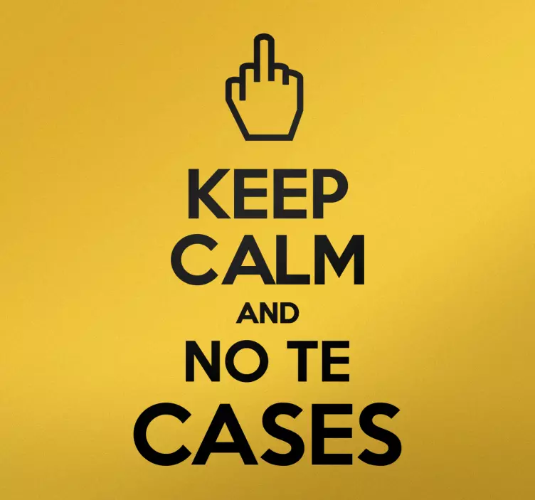 Vinilo keep calm no te cases - TenVinilo