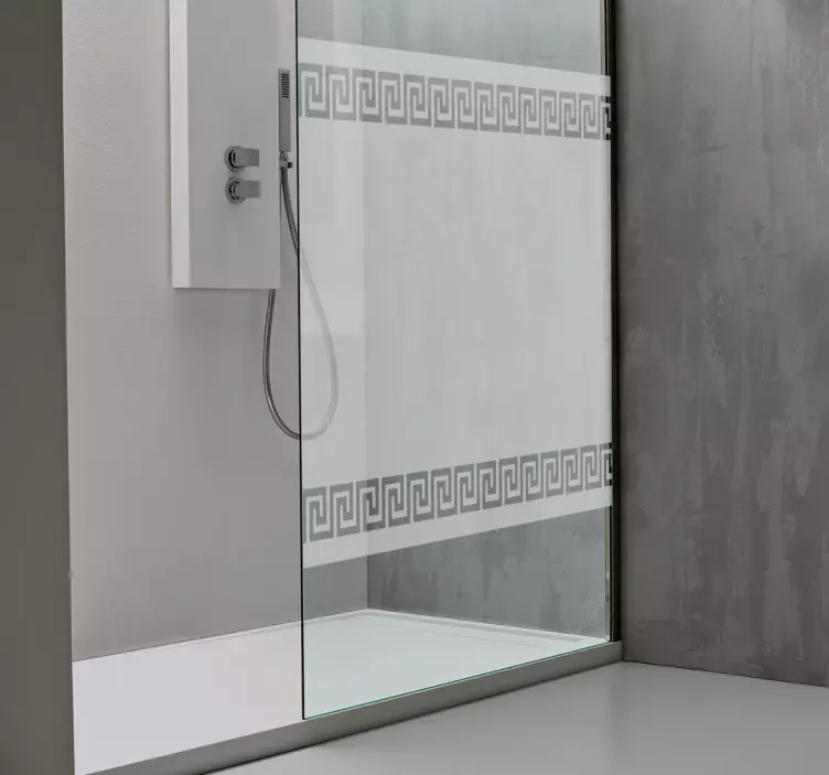 Vinilo mampara patrón griego - TenVinilo