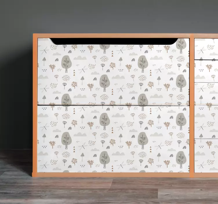 Vinilo para muebles de libélulas voladoras - TenVinilo