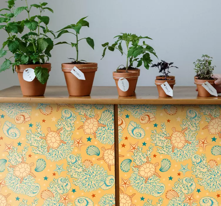 Vinilo naturaleza coral y vida marina - TenVinilo