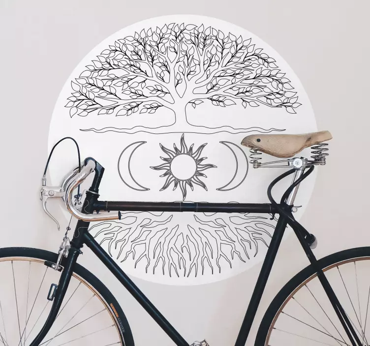 Vinilo naturaleza sistema de raíces de árboles - TenVinilo