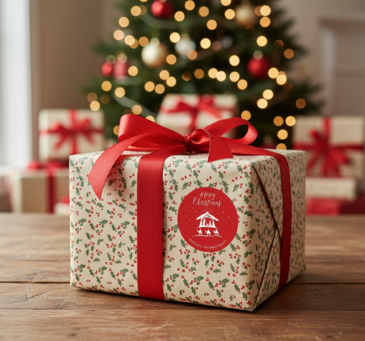 Vinilo navideño para regalos con nombre personalizado - TenVinilo