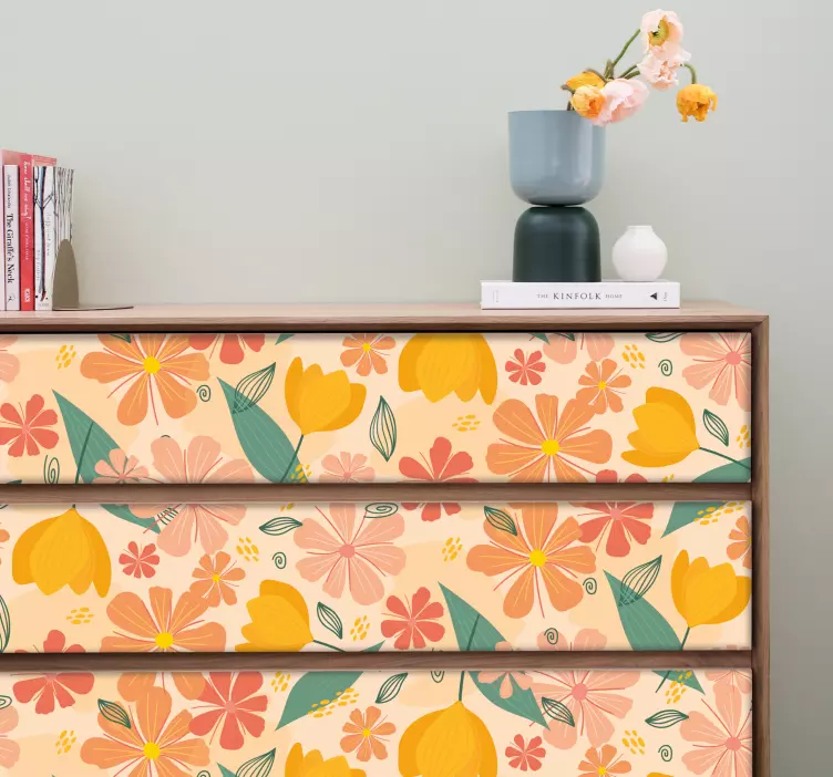 Vinilo para mueble acabado texturizado botánico - TenVinilo