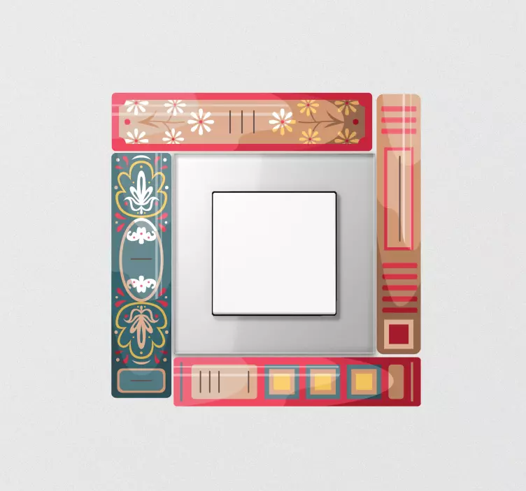 Vinilo para apagador diseño con temática de libros - TenVinilo