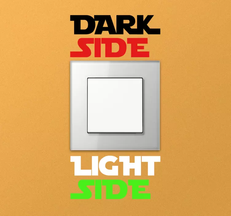 Vinilo para apagador lado oscuro y lado claro - TenVinilo